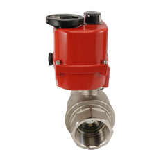 Rp 1/4 inch 2-Way brass Modulating Electric ball valve 24 V AC/DC