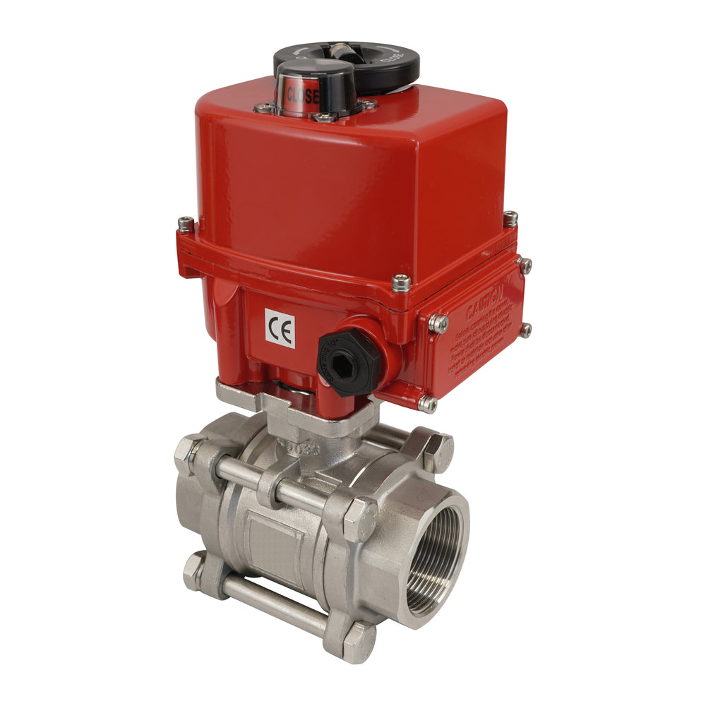 G2'' 2-Way Stainless Steel Electric Ball Valve 24V AC/DC