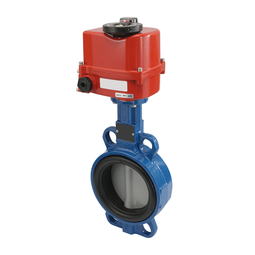 DN32 (1-1/4 inch) 24 V AC/DC Modulating Electric Cast Iron BBB Butterfly Valve Wafer NBR