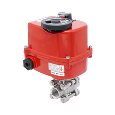 Rp 1-1/4'' 2-Way Stainless Steel Modulating Electric Ball Valve 24V AC/DC