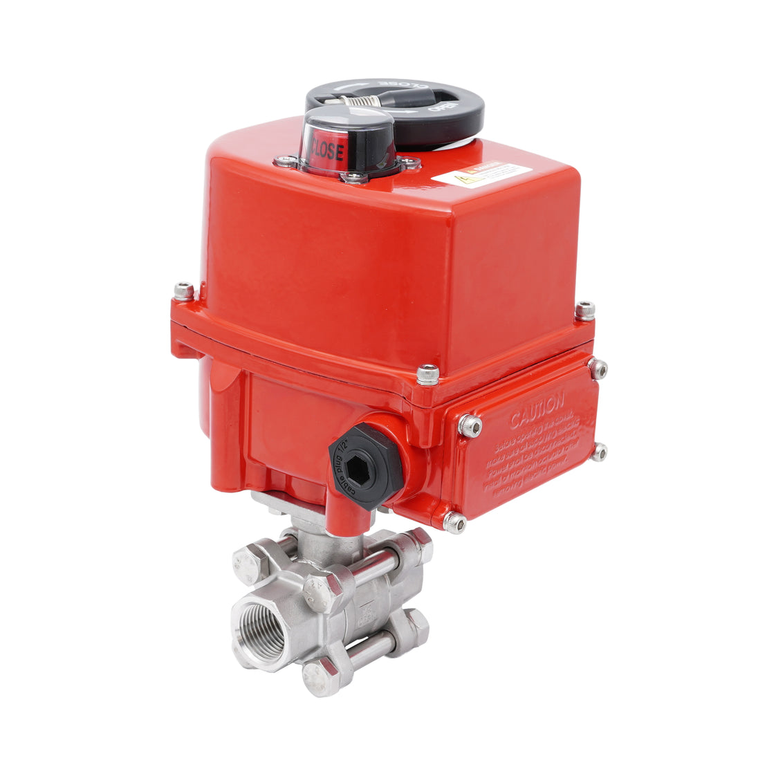 Rp 1-1/2'' 2-Way Stainless Steel Modulating Electric Ball Valve 24V AC/DC