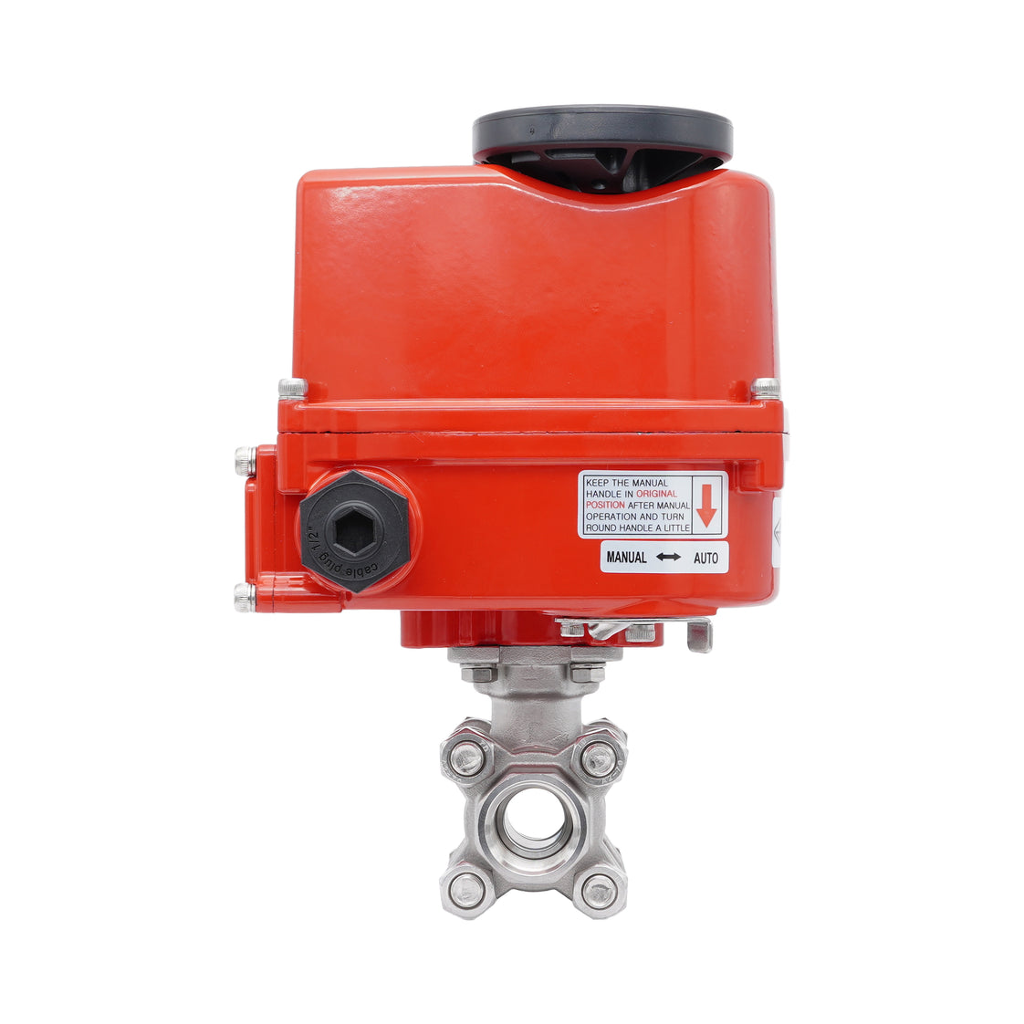 Rp 1-1/2'' 2-Way Stainless Steel Modulating Electric Ball Valve 24V AC/DC