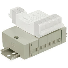 SMC Valve Manifold DIN Rail EX121 with Transmission System 8mm Push-In - SS5Y5-45S10D-16B-C8