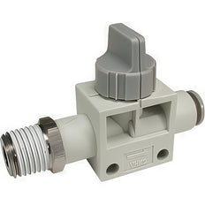 SMC 3/2-Way Finger Operated Pneumatic Valve 6mm Push-In - VHK3A-06F-06F