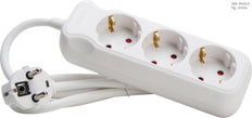 Kopp 3 Outlet White Power Strip With 1.4 Meter Cord - 128613003