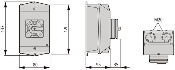 Eaton T0 8-Pole 20A Surface Mount Main Switch - 207164