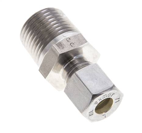 1/2'' NPT Male x 8L Stainless steel Straight Compression Fitting 315 Bar DIN 2353