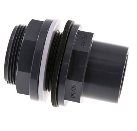 PVC Bulkhead Fitting Socket 40x50mm