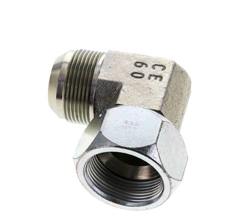 90deg JIC Angled Fitting UN 1-5/8''-12 (Dash Size 20) Male x Female Steel 140bar (1967.0psi)