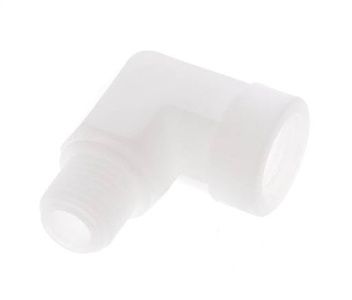 90deg Angled Fitting G1/4'' Male x Female Polypropylene (pp) 10bar (140.5psi) FDA