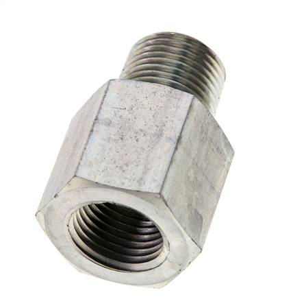 1/2'' NPT x 1/2'' NPT M/F Zinc plated Steel Extension 345 Bar - Hydraulic
