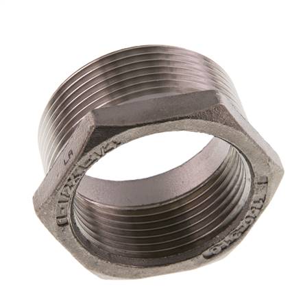 R 1 1/2'' x Rp 1 1/4'' M/F Stainless steel Reducing Ring 16 Bar