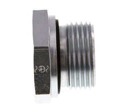 G 1'' x G 1/2'' M/F Zinc plated Steel Reducing Adapter 400 Bar - Hydraulic