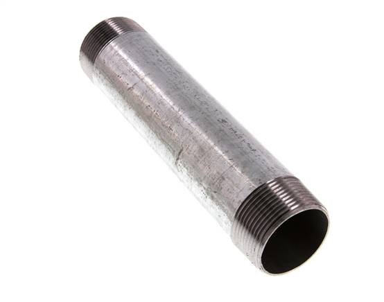 R 1 1/2'' Zinc plated Steel Double Pipe Nipple 50 Bar DIN 2982 - 200mm