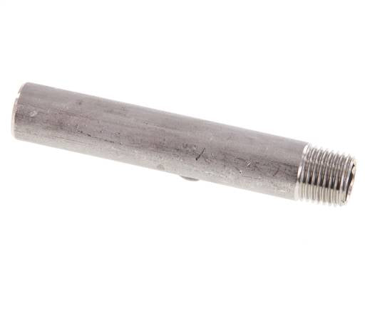 R 1/4'' Male x 13.5mm Stainless steel Pipe Nipple with Welding End 20 Bar DIN 2982 - 80mm