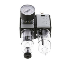 FRL 2-Part G1/4'' 800 l/min 0.2-4.0bar/3-58psi Semi-Auto 40 mm Pressure Gauge Polycarbonate Futura 0