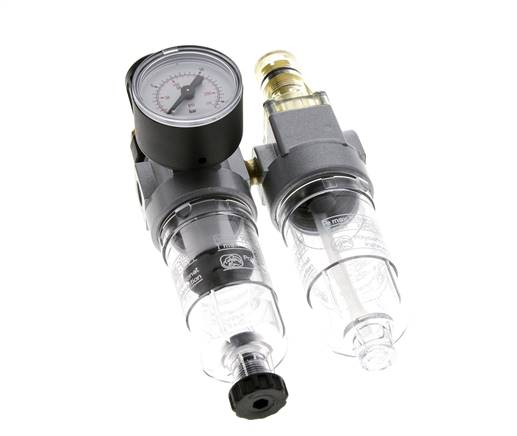 FRL 2-Part G1/8'' 350 l/min 0.5-10.0bar/7-145psi Semi-Auto Polycarbonate Standard 0