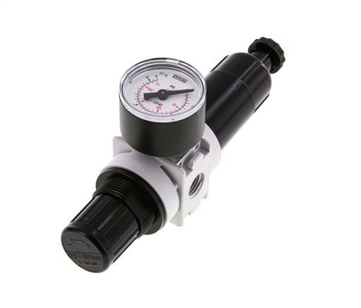 Filter-Regulator G1/4'' 700 l/min 0.5-10.0bar/7-145psi Semi-Auto 40 mm Pressure Gauge Metal Multifix 0