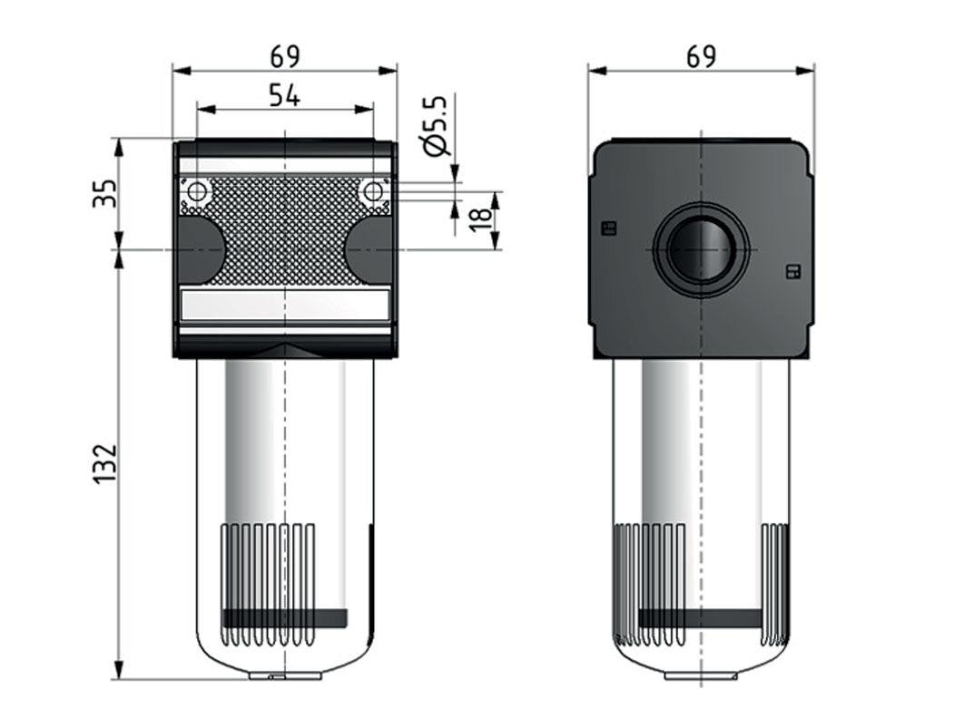 Filter 0.3microns G1/2'' 1500 l/min Without Drainage Vacuum Polycarbonate Multifix 2