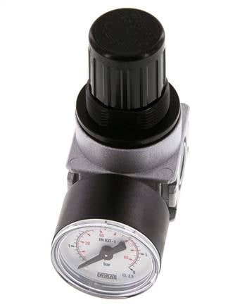 Pressure Regulator G1/4'' 600 l/min 0.1-3.0bar/1-44psi Zinc Die-Cast 40 mm Pressure Gauge Multifix 0