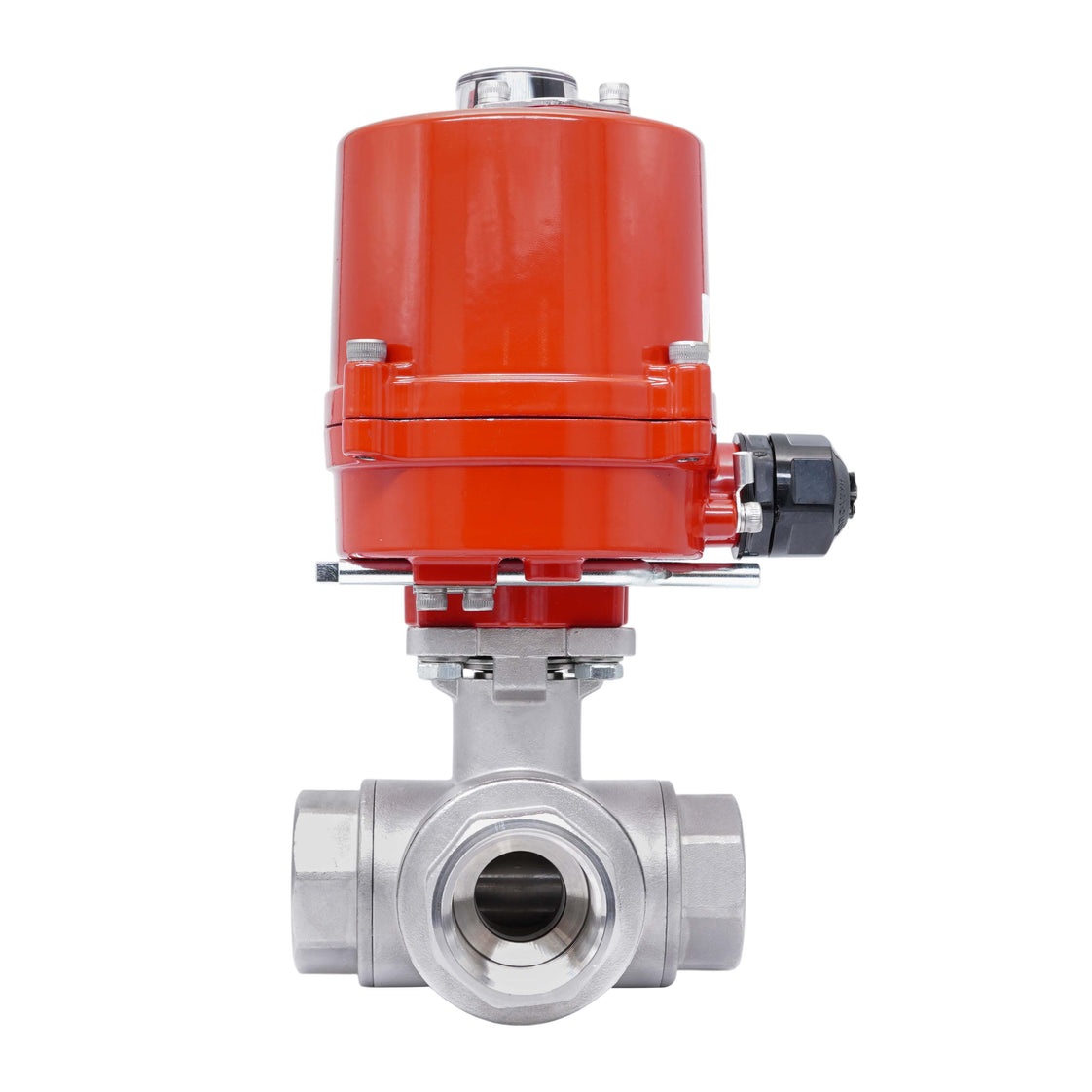 Rp 1'' T-Port 3-Way Stainless Steel Electric Ball Valve 230 V AC