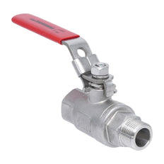 R/Rp 3/8'' 2-Piece 2-Way Stainless Steel Ball Valve 69 bar RTFE - TamesonPRO 1112-038