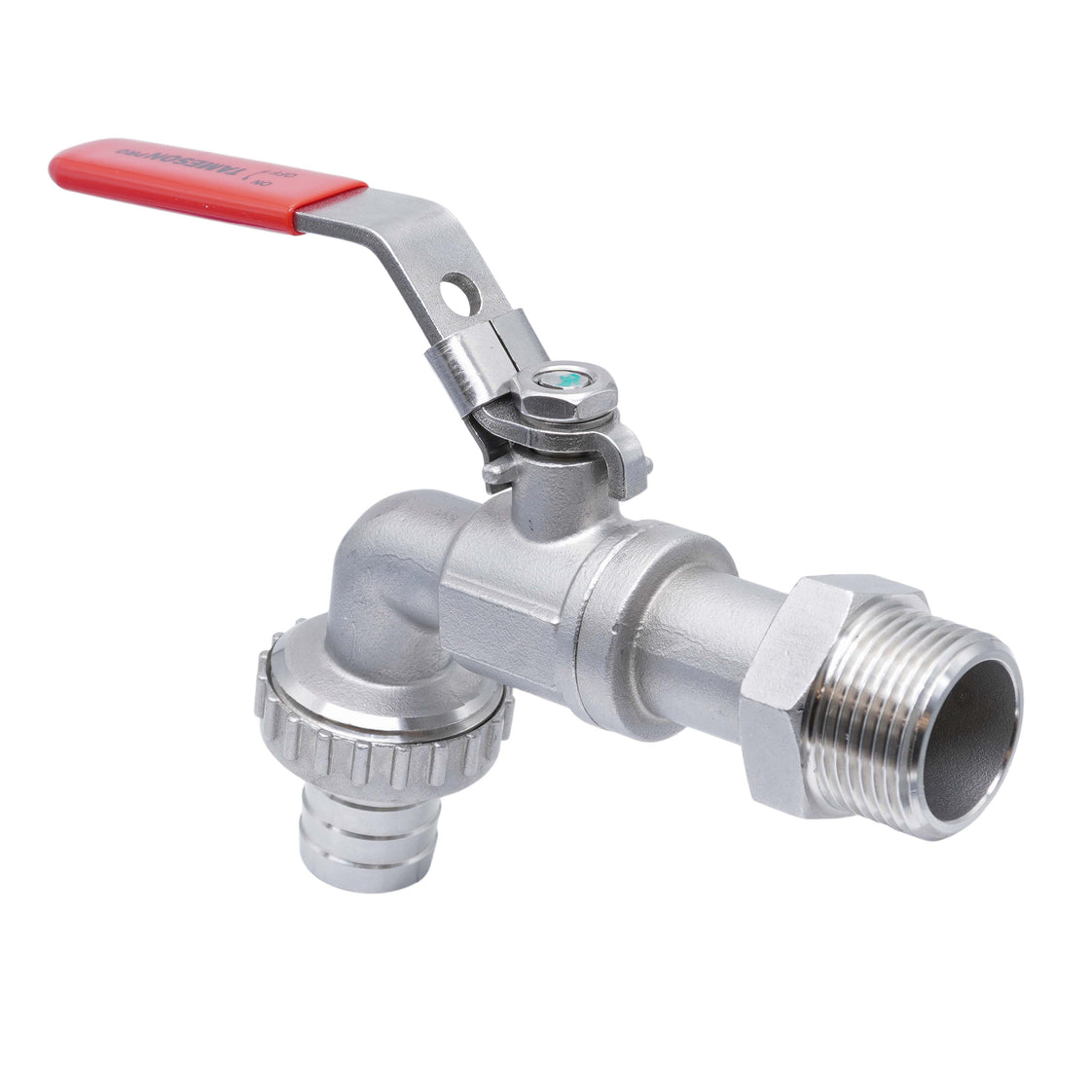 G 1'' Stainless Steel Faucet Ball Valve 13.7 bar PTFE - TamesonPRO 1114-100