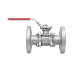 DN25 PN40 3-Piece 2-Way Stainless Steel Flanged Ball Valve PTFE ISO-Top F04/F05 - TamesonPRO 1124-025