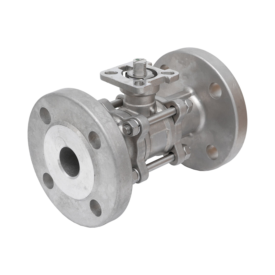 DN20 PN40 3-Piece 2-Way Stainless Steel Flanged Ball Valve PTFE ISO-Top F03/F04 - TamesonPRO 1124-020