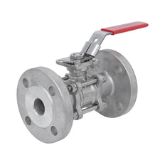 DN20 PN40 3-Piece 2-Way Stainless Steel Flanged Ball Valve PTFE ISO-Top F03/F04 - TamesonPRO 1124-020