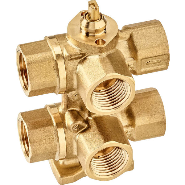 Belimo 6-Way Characterized Valve Rp1/2 Kvs0.63 24VAC/DC 75s 2-10V 1Nm IP40 R3015-P63-P63-B1/CQ24A-SR