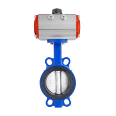 Pneumatic Butterfly Valve DN80 (3 inch) Wafer Cast Iron Stainless Steel NBR Double Acting