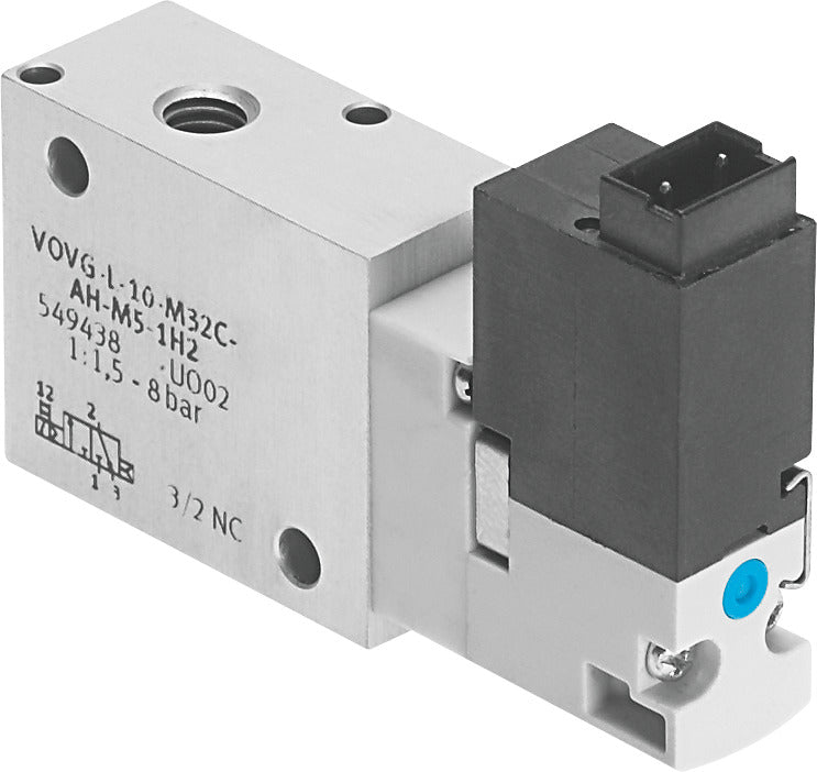 Festo 3/2 NC Monostable Air Solenoid Valve Sub-base mounted 180l/min 2 - 8bar/2 - 116psi - 560704