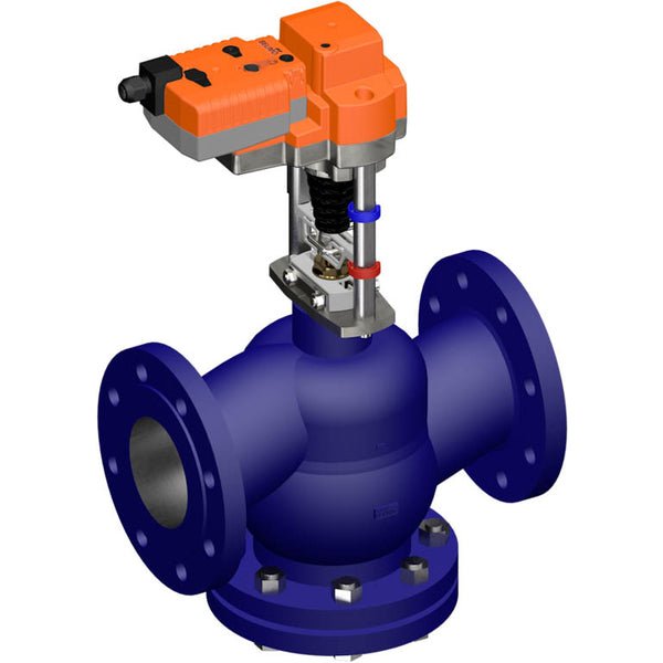 Belimo Globe Valve 30mm Flange DN100 Kvs145 24VAC/DC Fail-Safe 150s MP-Bus 0-10/2-10V 2000N IP54 H6100R/AVK24A-MP-TPC