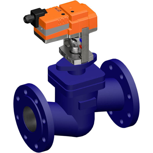 Belimo Globe Valve 18mm Flange DN100 Kvs125 24VAC/DC 35s 0-10V 1500N IP54 H6100X125-SP2/SVC24A-SZ-TPC