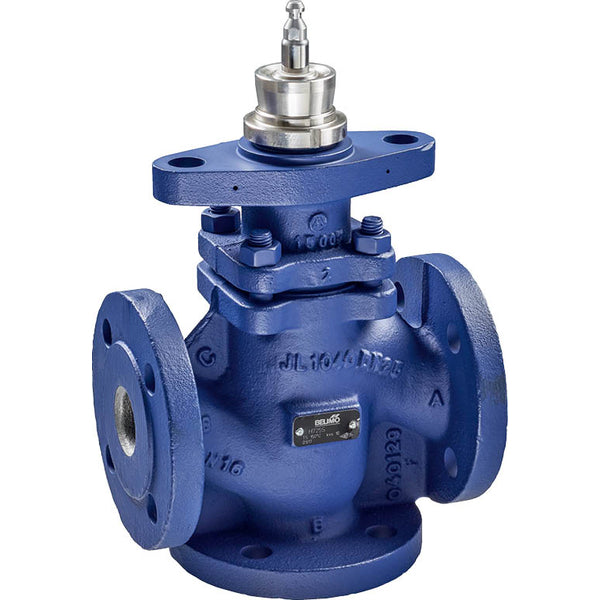 Belimo 3-Way Globe Valve DN100 Flange 30mm Stroke Kvs145 230VAC Fail-Safe 150s 3-point 2000N IP54 H7100S/AVK24A-3-TPC