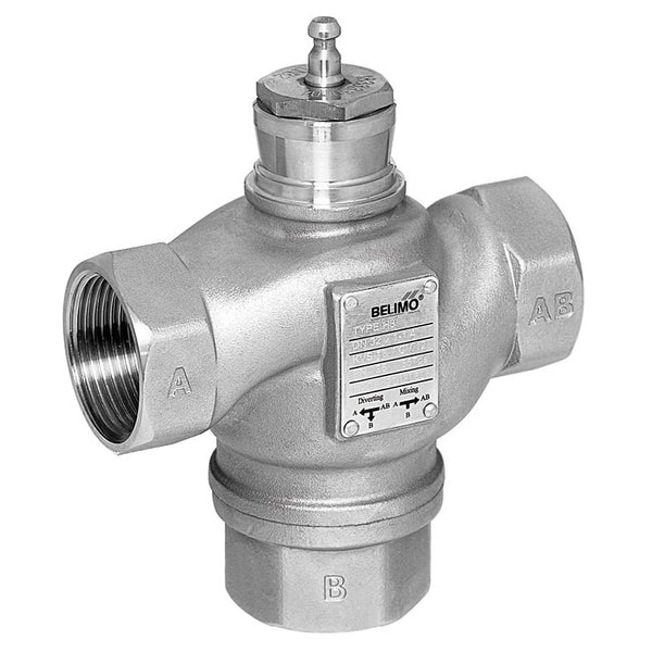 Belimo 3-Way Globe Valve Rp1-1/4 20mm Stroke Kvs16 24VAC Fail-Safe 150s 3-point 1000N IP54 H332S-M/NVK24A-3-TPC