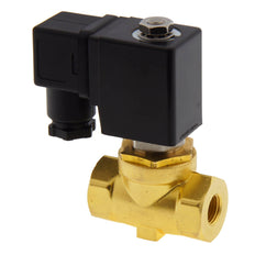 Solenoid Valve ST-SA 1/4'' NPT brass FKM 0-10bar 24V DC
