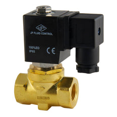 Solenoid Valve ST-SA 3/8'' NPT brass FKM 0-10bar 24V DC