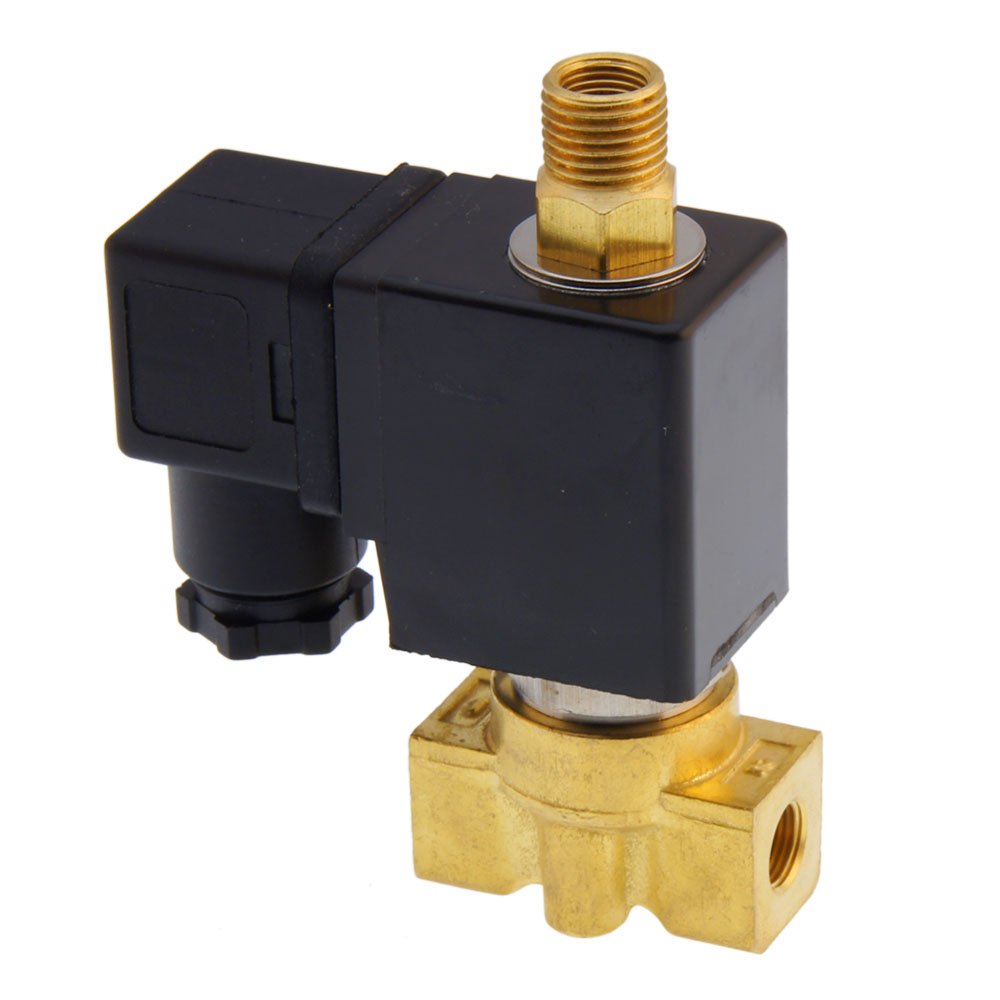 Solenoid Valve TW-DB 1/8'' 3/2 way NO brass FKM 0-3bar 12V DC