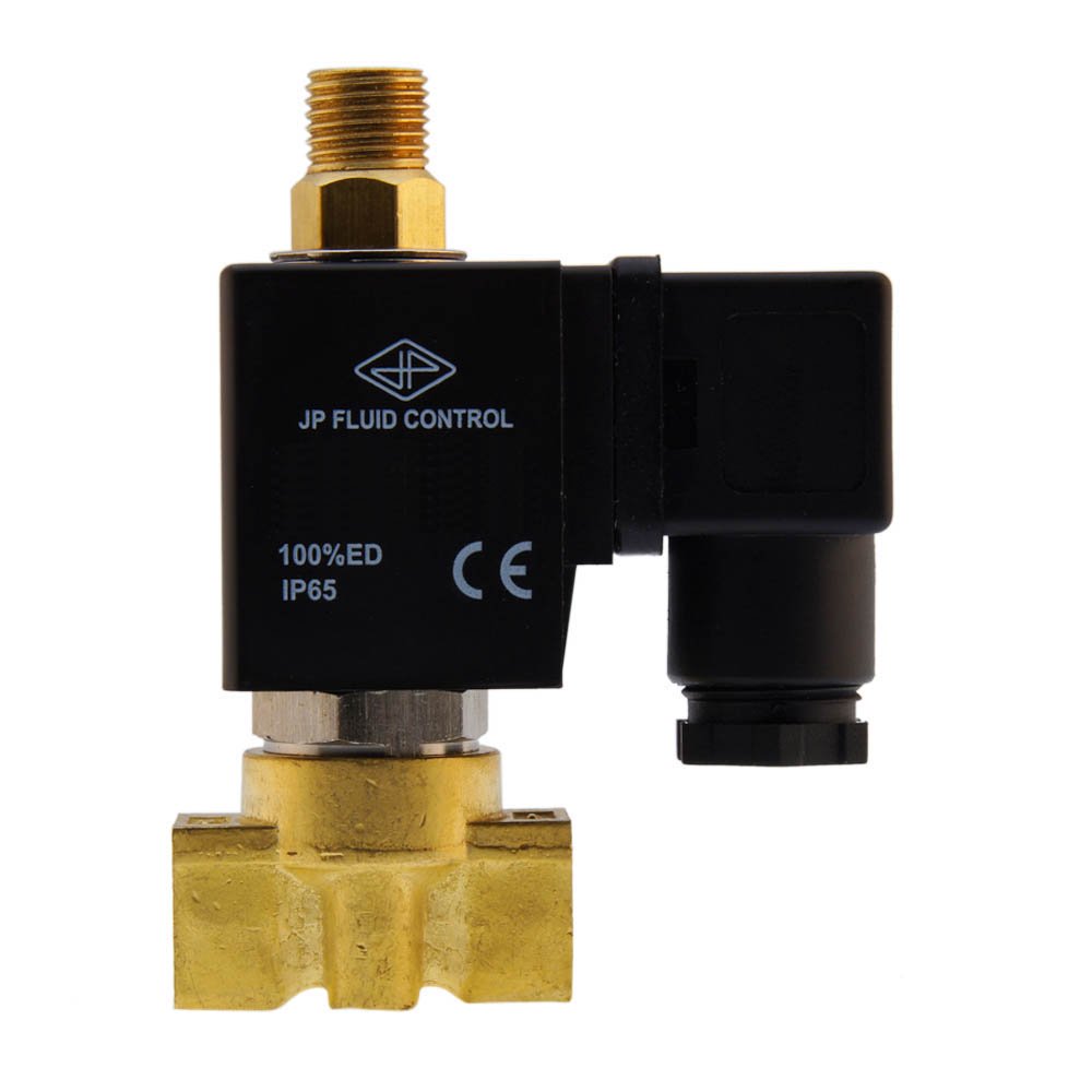 Solenoid Valve TW-DB 1/8'' 3/2 way NO brass FKM 0-3bar 12V DC
