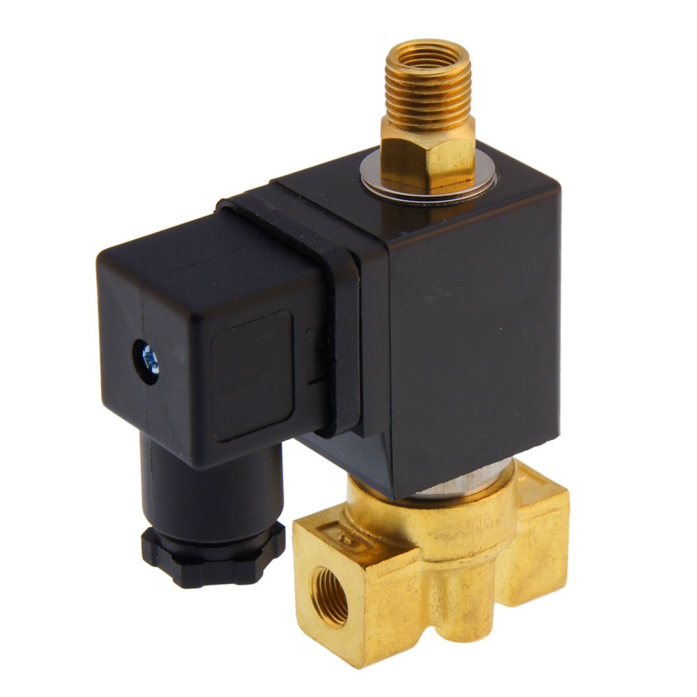 Solenoid Valve TW-DB 1/8'' 3/2 way NO brass FKM 0-3bar 12V DC