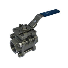 665 - G1-1/4'' 2-Way Ball Valve 3-Piece Stainless Steel Full Bore ISO-Top