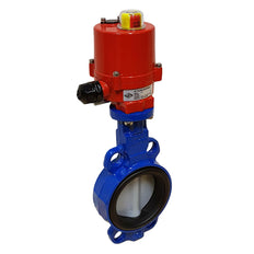 DN65 (2-1/2 inch) 24VDC Lug Electric Butterfly Valve GG25-Cast iron-NBR - BFLL