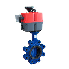 Electric Butterfly Valve DN80 24-240V AC/DC Modulating Fail-Safe Lug GGG40 EPDM J+J
