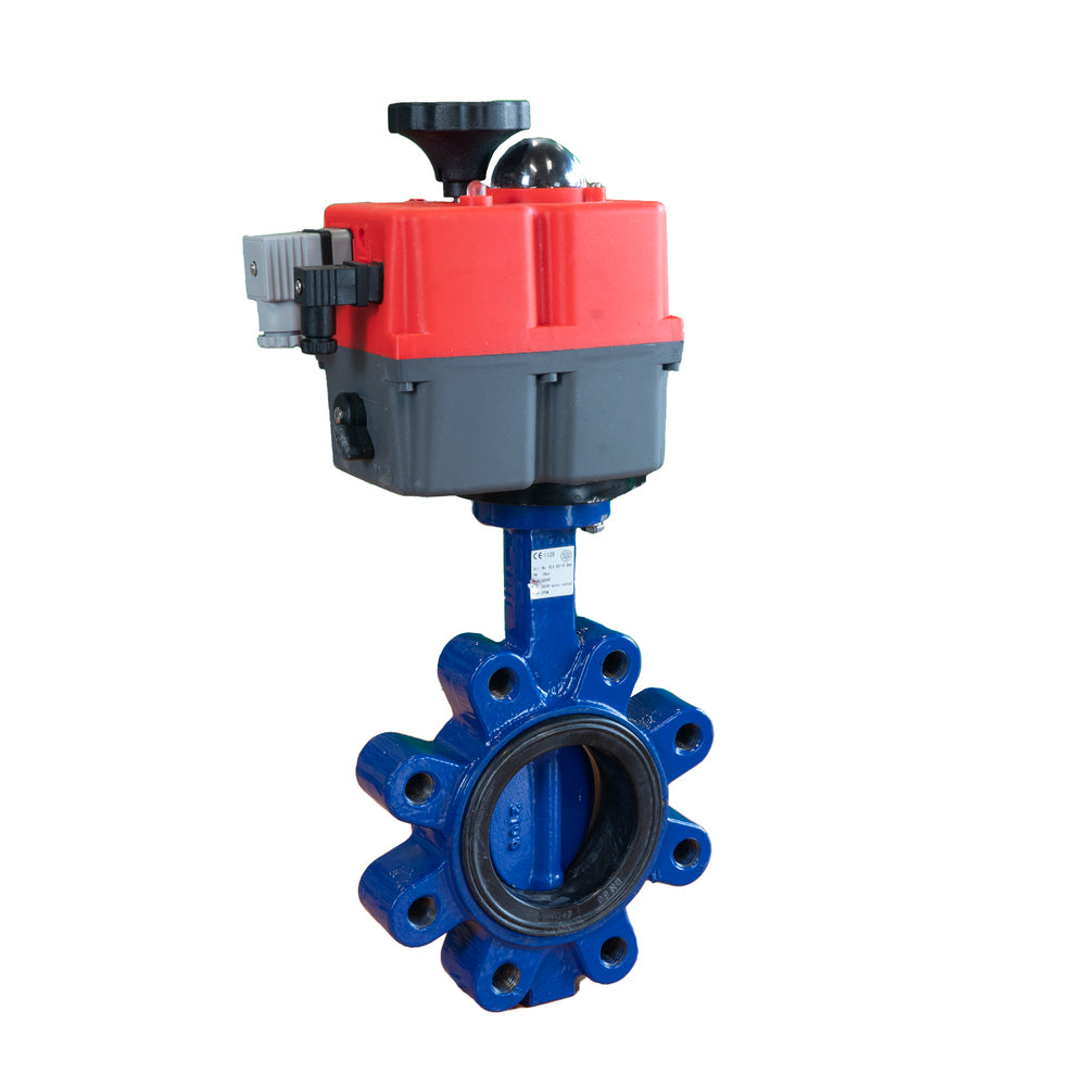 Electric Butterfly Valve DN80 24-240V AC/DC Modulating Fail-Safe Lug GGG40 NBR J+J