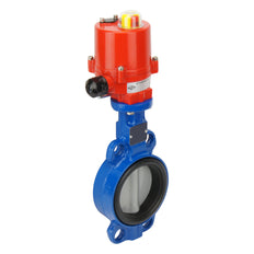 DN80 (3 inch) 12VDC Wafer Electric Butterfly Valve GG25-Cast iron-EPDM - BFLW