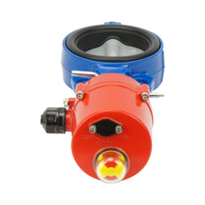 DN65 (2-1/2 inch) 12VDC Wafer Electric Butterfly Valve GGG40-Cast iron-EPDM - BFLW