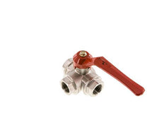 G3/4'' 3-way L-port Ball Valve Brass PTFE/NBR 50 bar - BL3BM