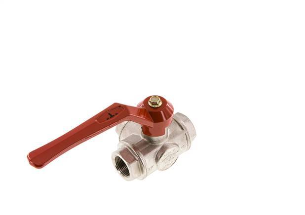 G3/4'' 3-way T-port Ball Valve Brass PTFE/NBR 50 bar - BL3BM